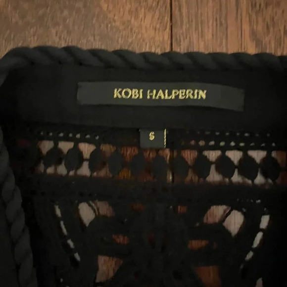 Kobi Halperin | Lace Back Rope Neck Detail Waistcoat - Black / Sz S - Picture 6 of 9